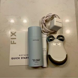 NuFace mini with charger and silk crème